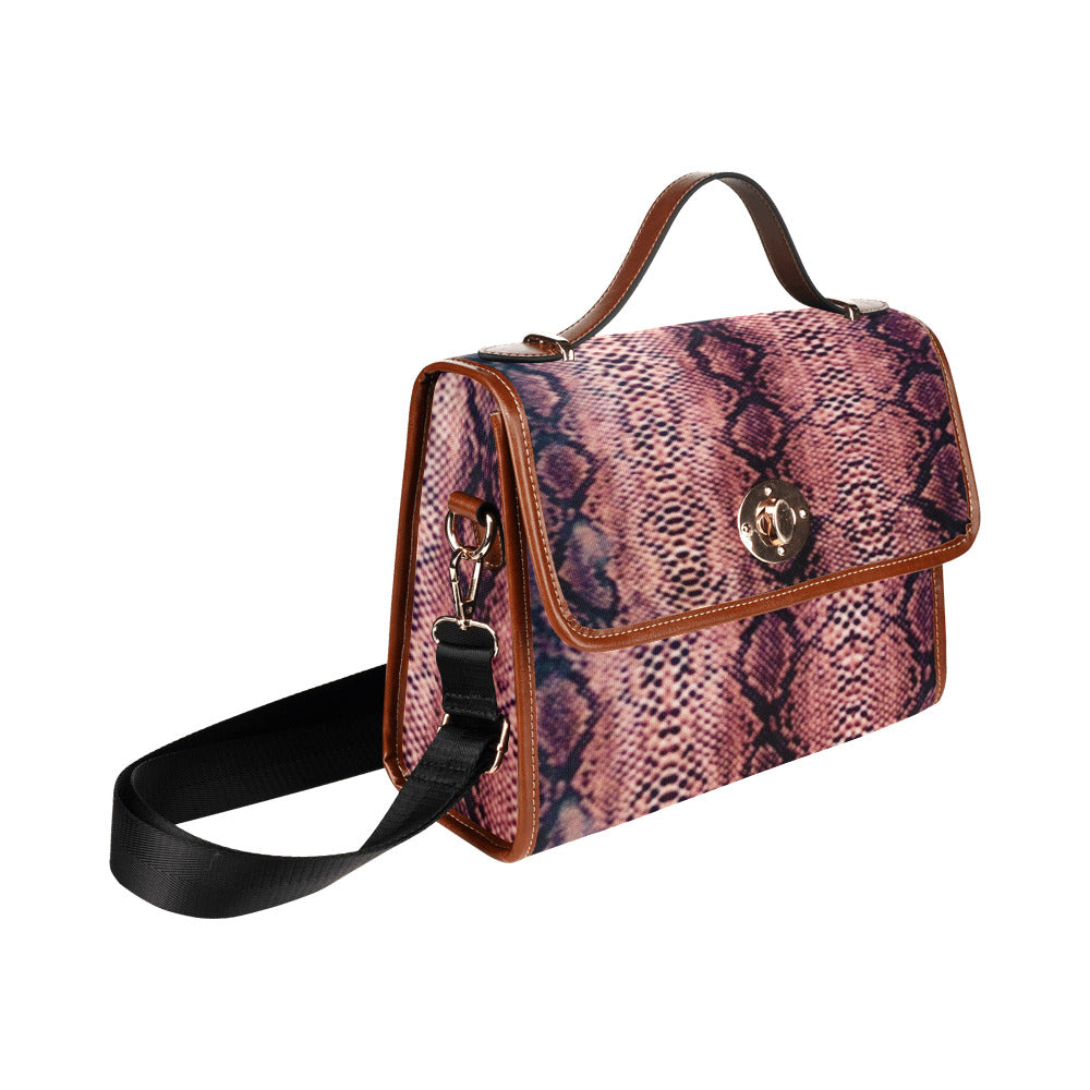 Brown Snake Waterproof Canvas Bag
