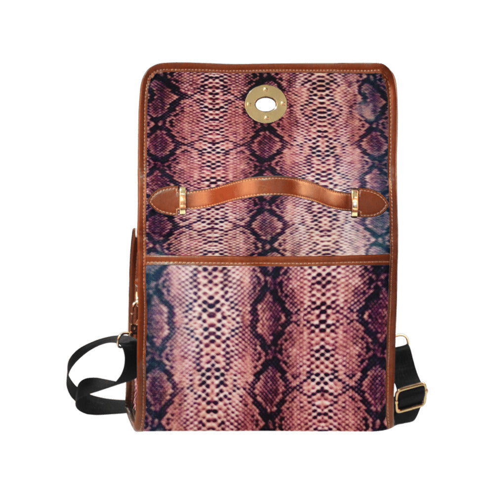 Brown Snake Waterproof Canvas Bag