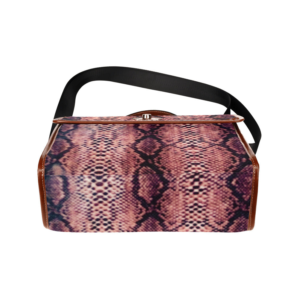 Brown Snake Waterproof Canvas Bag