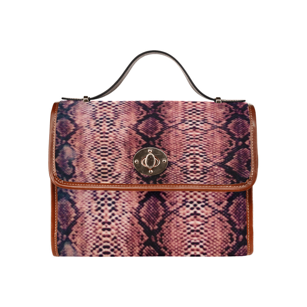 Brown Snake Waterproof Canvas Bag
