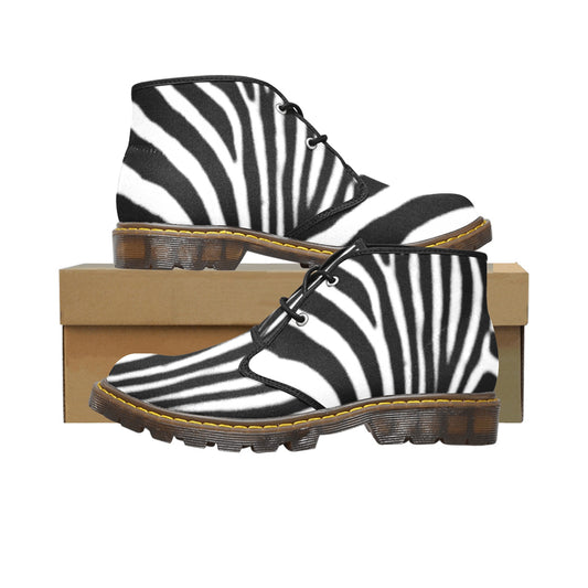 Zebra Canvas Chukka Boots