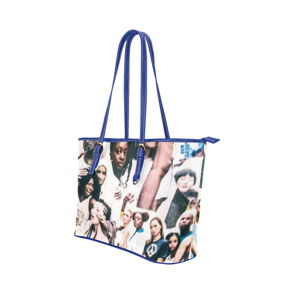 JJJs Collage Leather Tote Bag