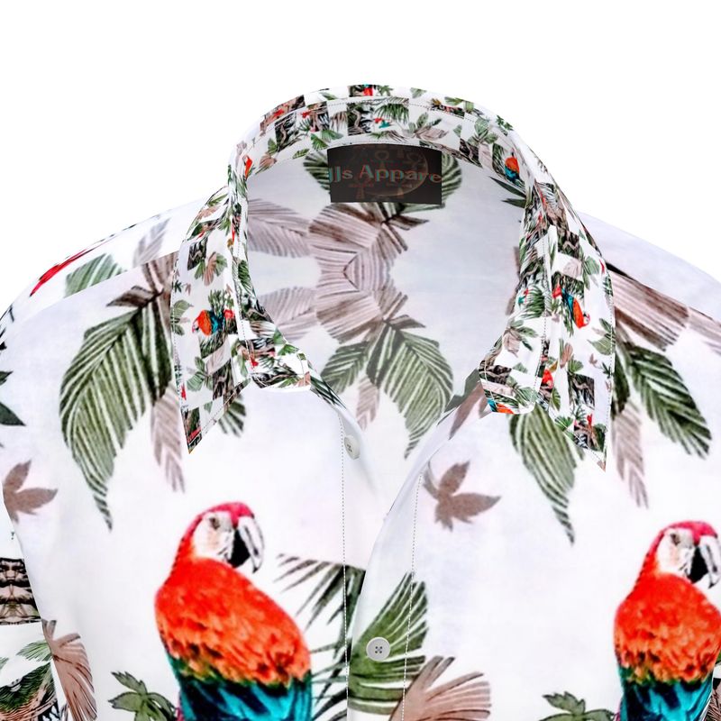 Scarlet Macaw Mens Short Sleeve Shirt