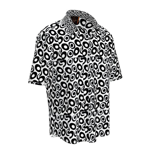 Black & White Ovals Mens Short Sleeve Shirt