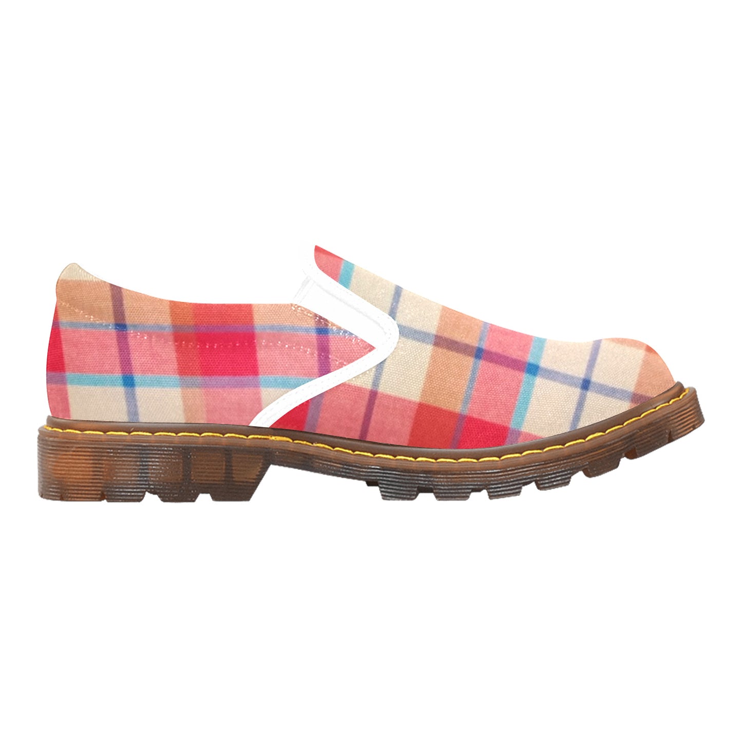 Red & Blue Tartan Women's Slip-On Loafer