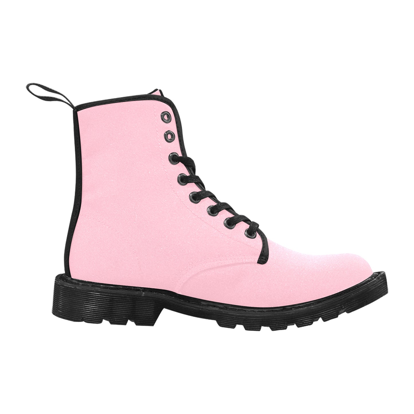 Winter Lace Up Canvas Women's Boots Pink