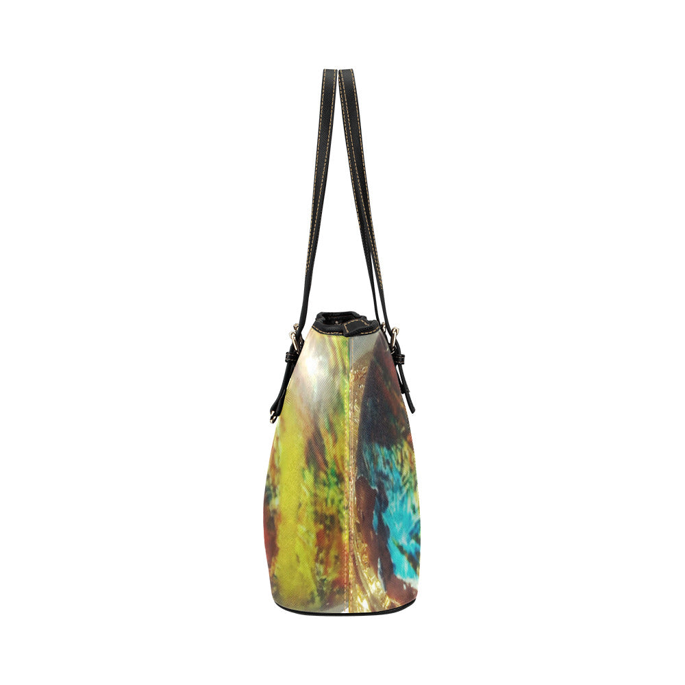 Sunset Leather Tote Bag