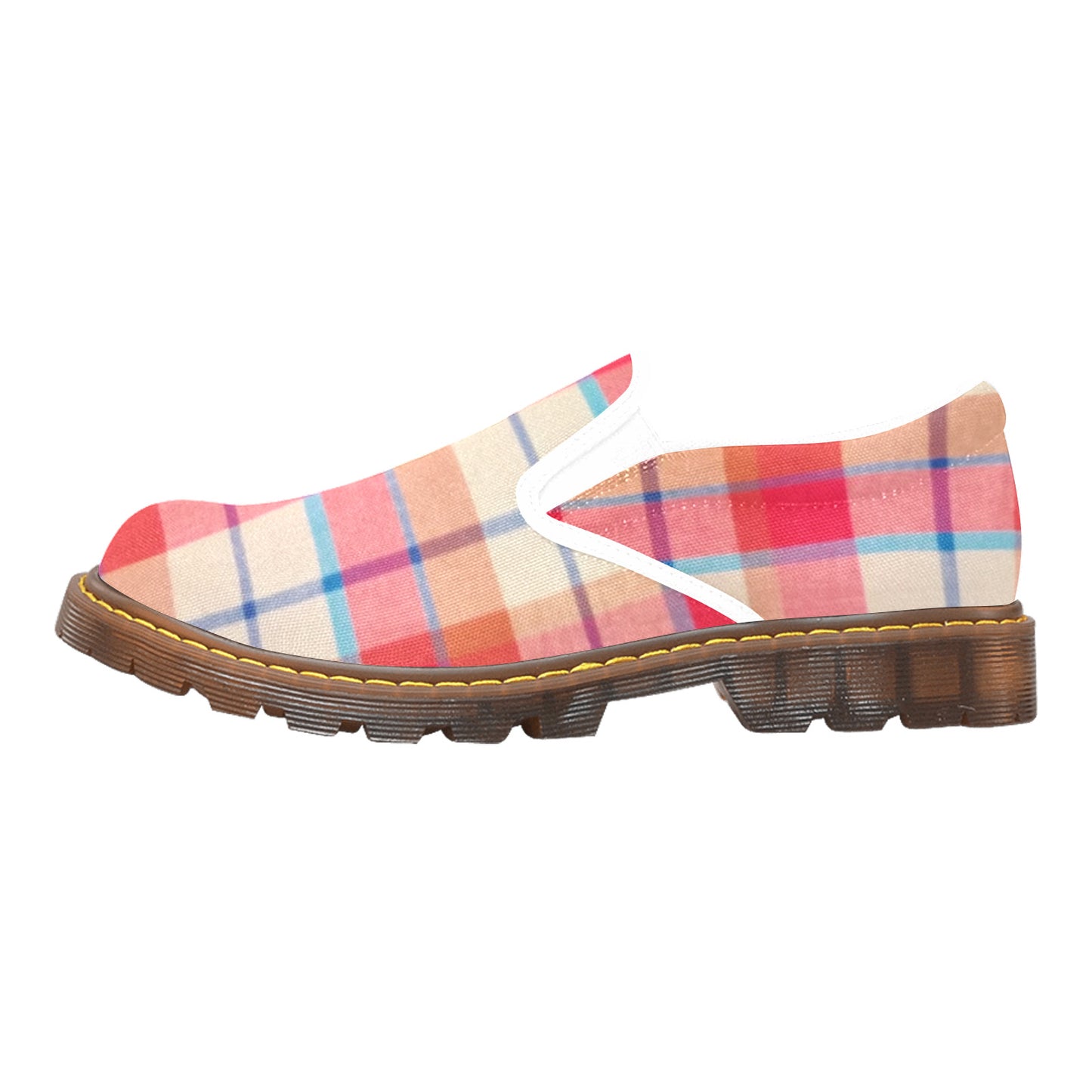 Red & Blue Tartan Women's Slip-On Loafer