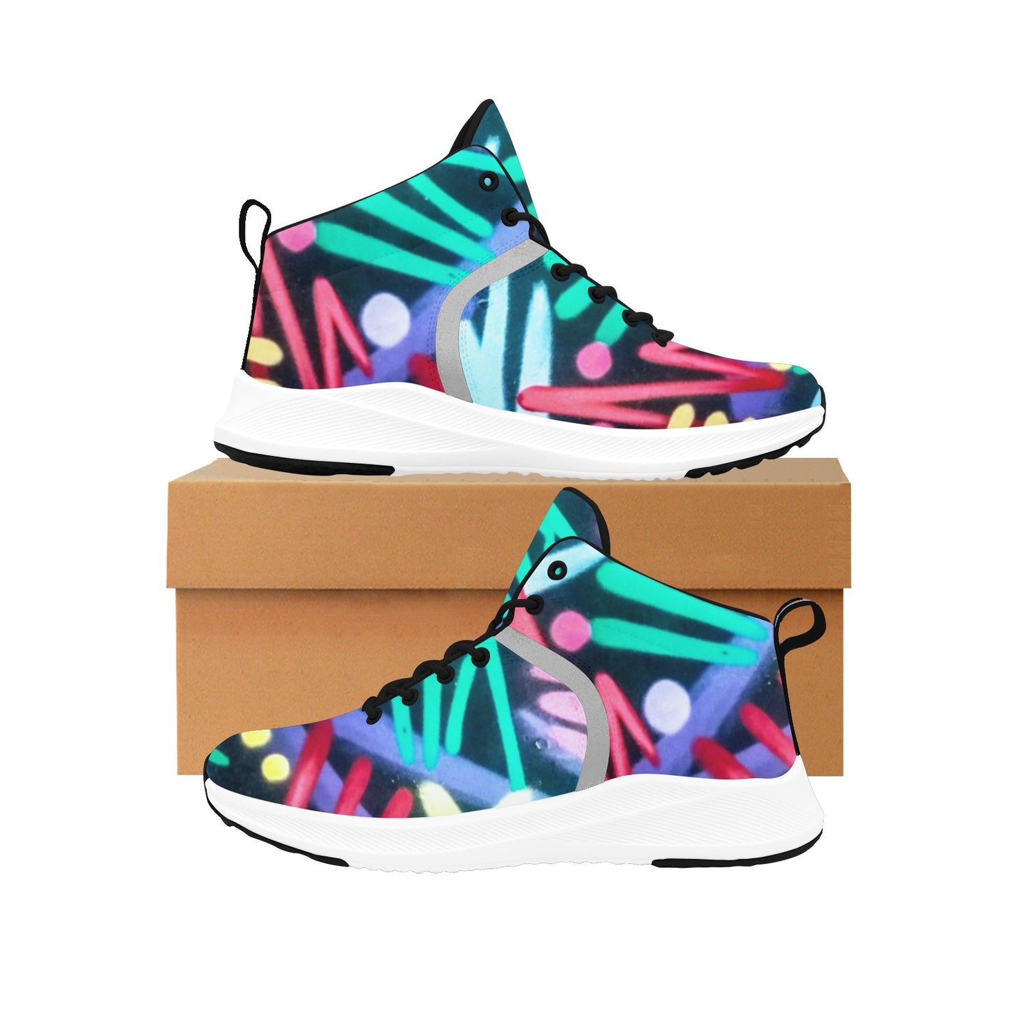 Graffiti Women's Mid Top Sports Shoes